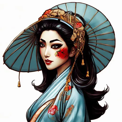 Prompt: ARAB FEMALE GEISHA 