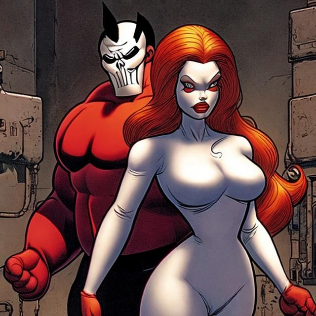 Prompt: JESSICA RABBIT ASTHE PUNISHER