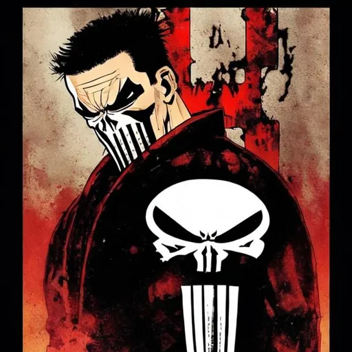 Prompt:  THE PUNISHER AS A SAMURAI
