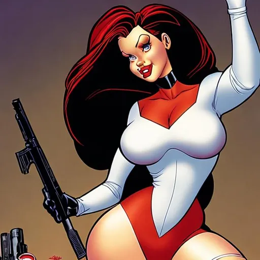 Prompt: JESSICA RABBIT AS THE PUNISHER