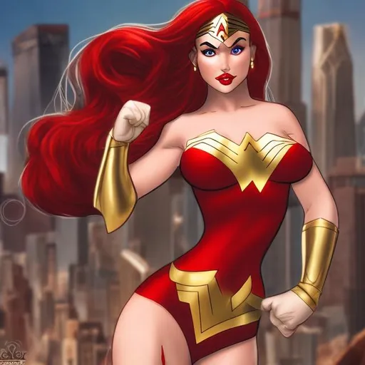 Prompt: JESSICA RABBIT AS WONDERWOMAN