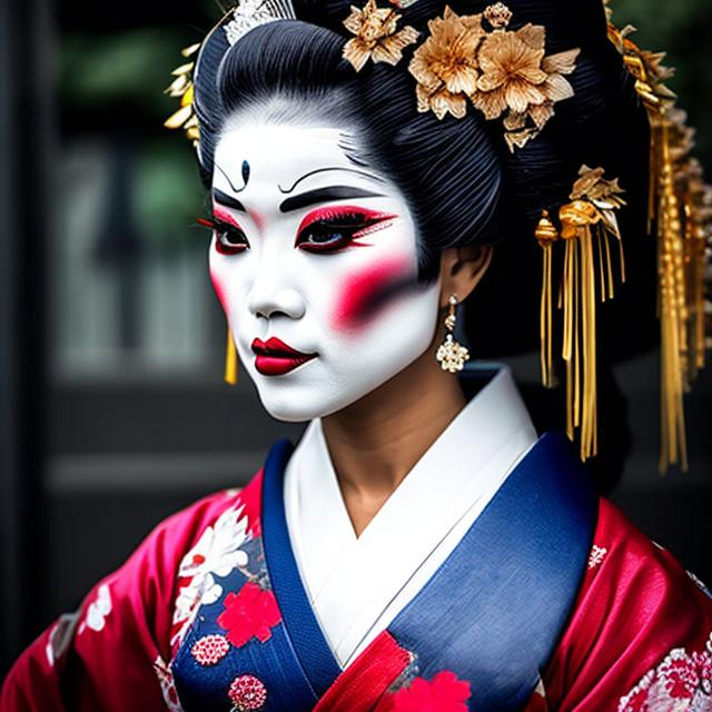 Prompt:  FEMALE GEISHA DRAG QUEEN
