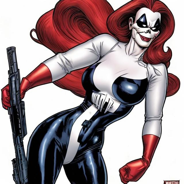 Prompt: JESSICA RABBIT AS THE PUNISHER