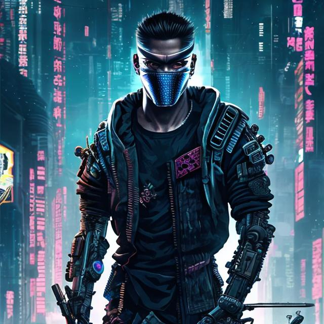 Prompt: CYBERPUNK NINJA