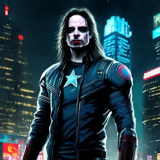 Prompt: CYBERPUNK THE WINTER SOLDIER