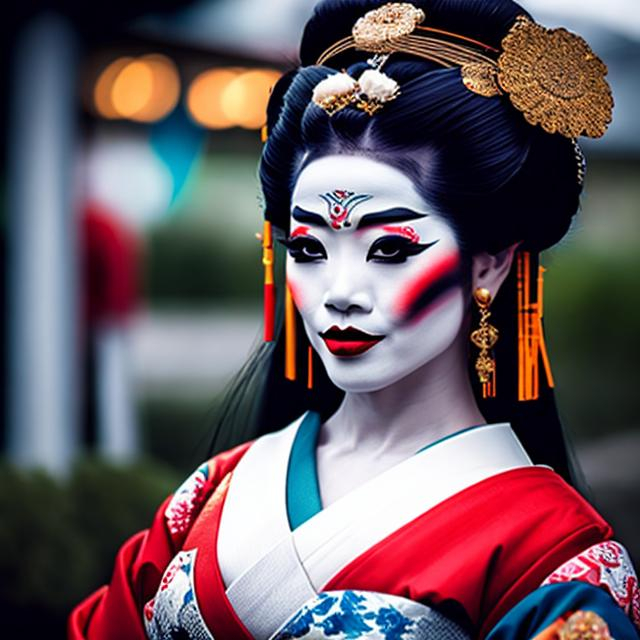 Prompt:  FEMALE GEISHA DRAG QUEEN
