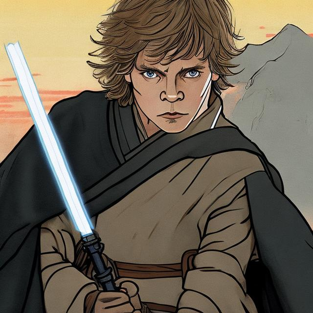 Prompt: LUKE SKYWALKER AS A SAMURAI