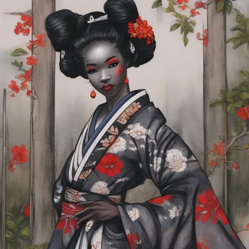 Black Female Geisha