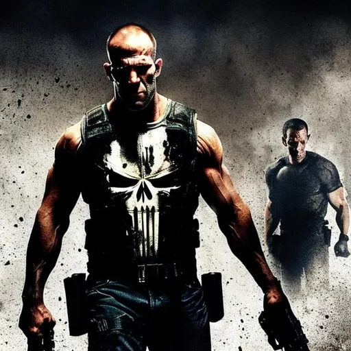 Prompt: JASON STATHAM AS THE PUNISHER 