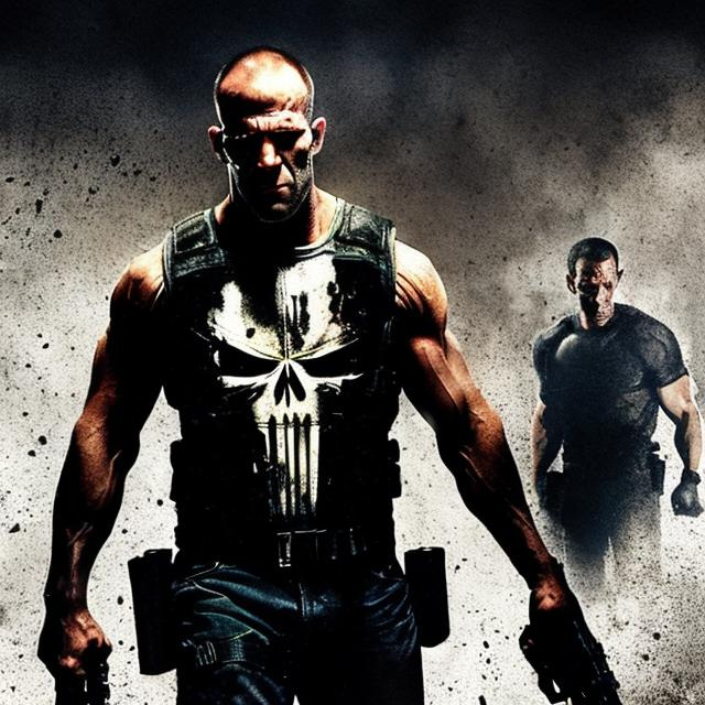 Prompt: JASON STATHAM AS THE PUNISHER 