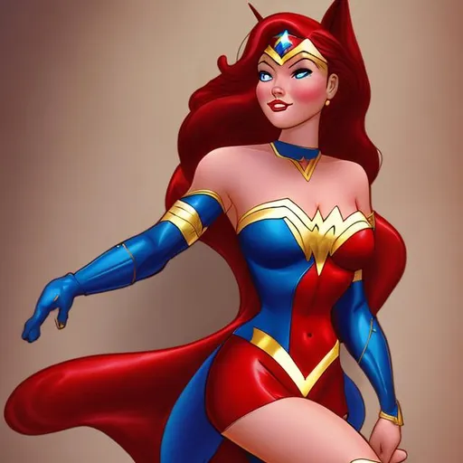 Prompt: JESSICA RABBIT AS WONDERWOMAN