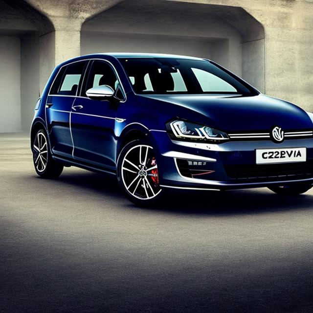 Prompt:  A CUSTOMISED NAVY-BLUE GOLF 2 