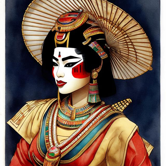 Prompt:  EGYPTIAN FEMALE GEISHA 