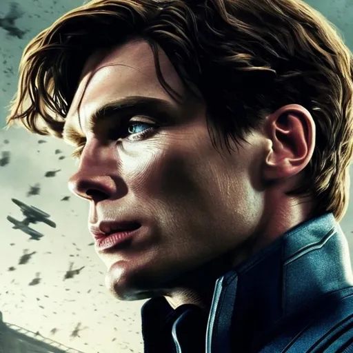 Prompt: CREATE A HIGHLY DETAILED IMAGE OF CILLIAN MURPHY AS CAPTAIN AMERICA