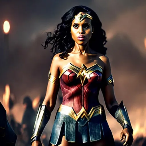 Prompt: KERRY WASHINGTON AS WONDERWOMAN