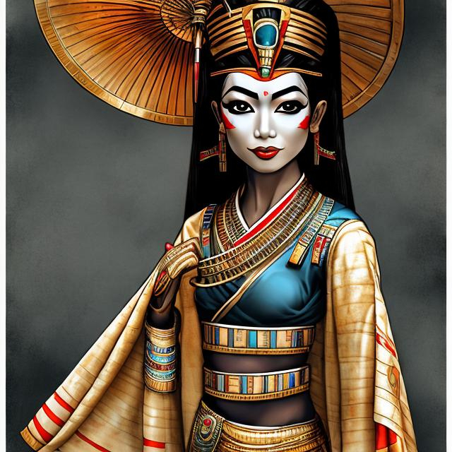 Prompt:  EGYPTIAN FEMALE GEISHA 