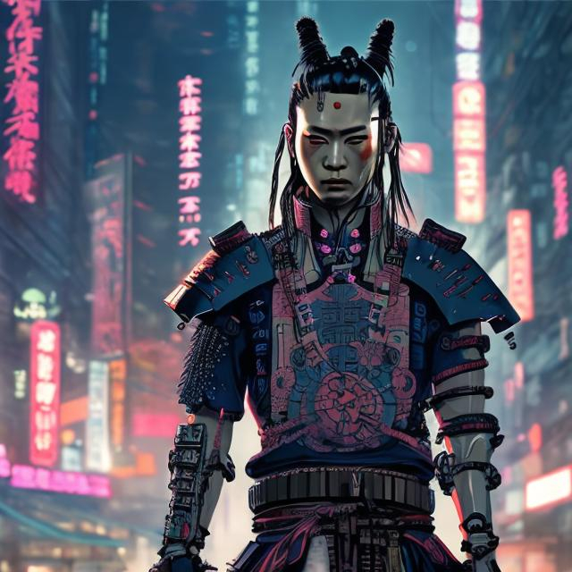 Prompt: CYBERPUNK SAMURAI