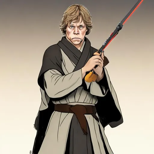 Prompt: LUKE SKYWALKER AS A SAMURAI