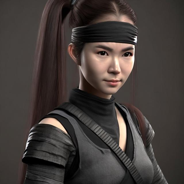 Prompt: BEAUTIFUL FEMALE NINJA (WITHOUT MASK)