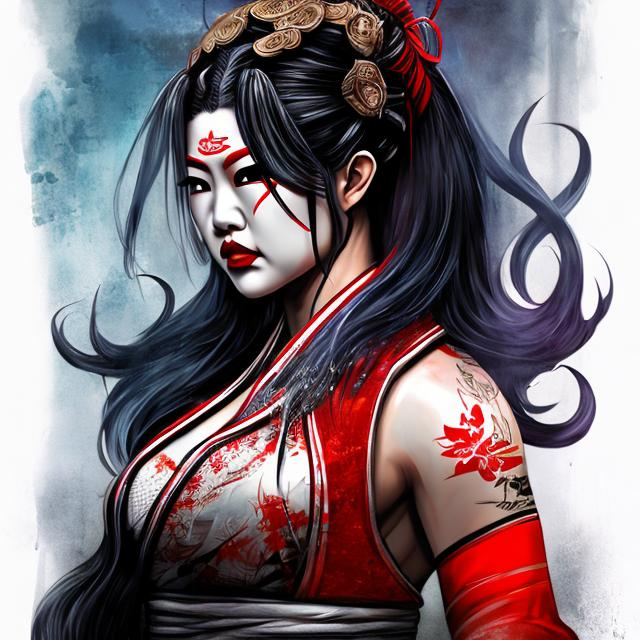 Prompt:  FEMALE GEISHA MMA FIGHTER
