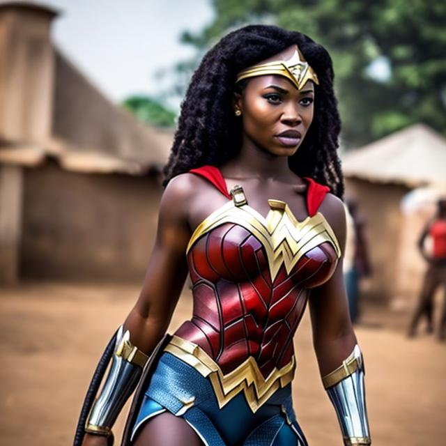 Prompt: GHANAIAN WONDERWOMAN 