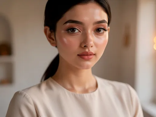 Prompt: AI Hyper-Realistic Beauty Model
Commercial Beauty Photography
K-Beauty / Korean Beauty Campaign Look
Luxury Skincare Advertisement
Doll-like Photorealism
Soft Glam Beauty Portrait
Facial characteristics
Symmetrical face
Smooth porcelain ("glass") skin
Large almond-shaped eyes
Long natural eyelashes
Soft, straight eyebrows
Small, refined nose
Natural pink lips
Youthful appearance (around 20–25 years old)
Minimal makeup with a dewy finish
Soft smile
Clean ponytail or neatly styled hair
Lighting style
Soft window light
Warm golden tones
Gentle shadows
Catchlights in the eyes
Shallow depth of field (creamy bokeh)
Prompt keywords
Beautiful young Indian woman, luxury beauty commercial, porcelain glass skin, flawless complexion, symmetrical face, large expressive almond eyes, soft natural makeup, glossy pink lips, silky black hair in a neat ponytail, youthful, elegant, photorealistic, commercial beauty photography, Korean skincare advertisement aesthetic, cinematic soft lighting, shallow depth of field, creamy bokeh, ultra detailed, 85mm portrait lens, high-end fashion editorial, 8K.