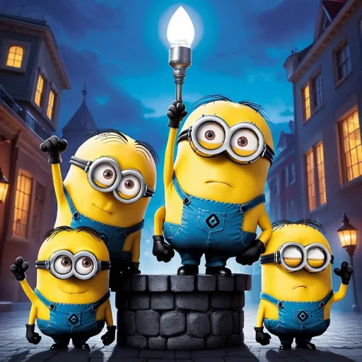 Prompt: despicable me 4 minions movie poster illumination