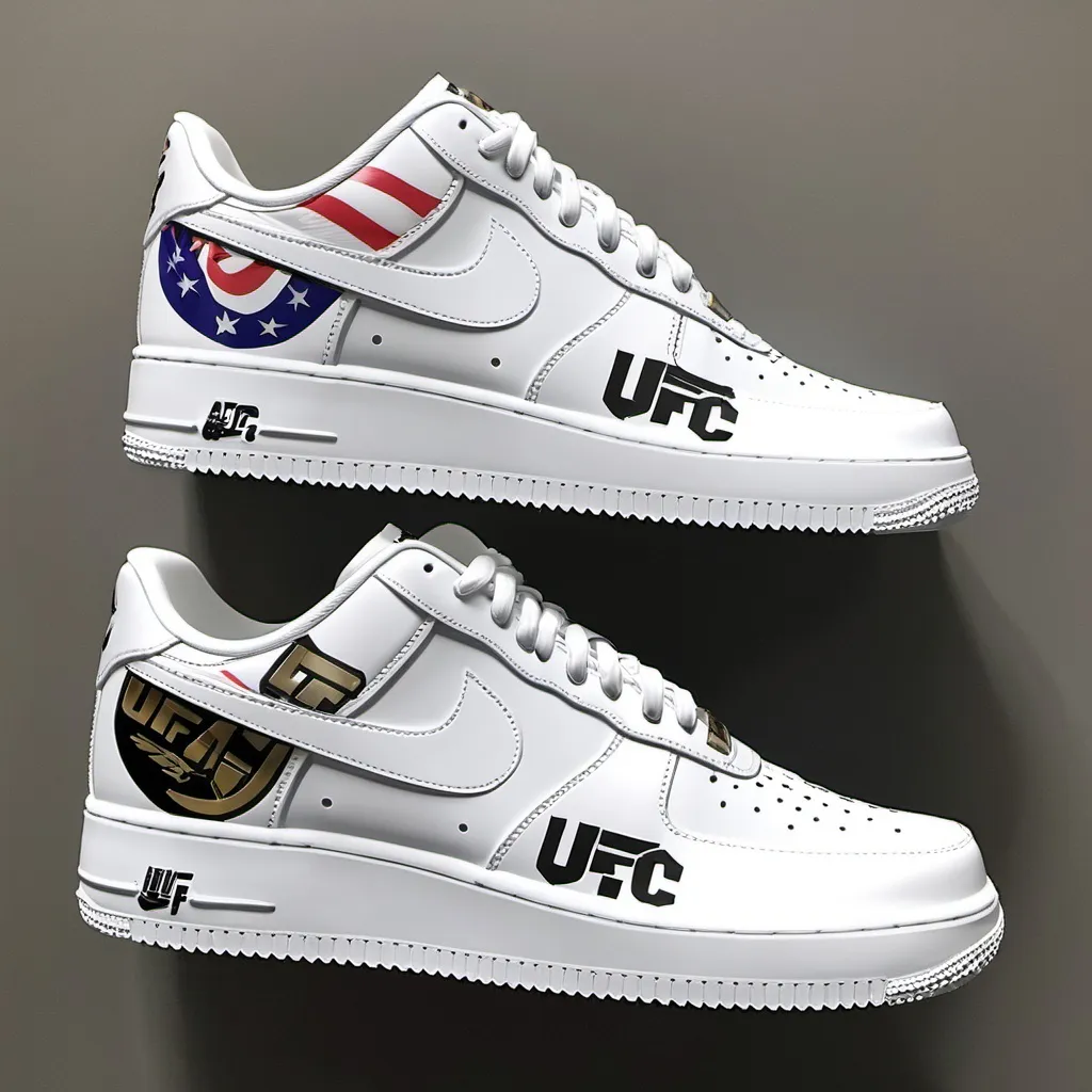 Prompt: Can you make custom UFC air force 1s