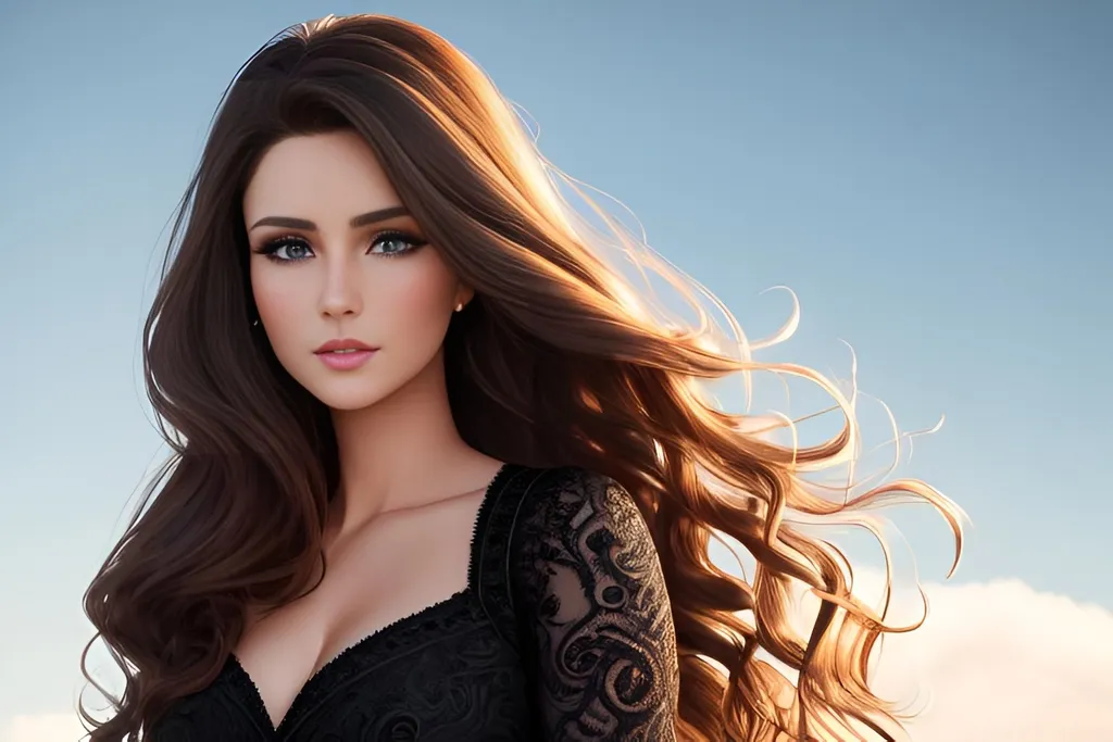 Prompt: photorealistic, waist-length picture of a beautiful girl with {wavy} {brown} hair in a stunning black dress, 25 year old, {perfect eyes}, dreamy eyes, perfect composition, detailed face, realistic, super detailed, 8k, high quality, artstation, sharp focus, studio photo, intricate details, highly detailed, by greg rutkowski