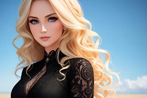 Prompt: photorealistic, waist-length picture of a beautiful girl with {wavy} {blonde} hair in a stunning black dress, 25 year old, {perfect eyes}, dreamy eyes, perfect composition, detailed face, realistic, super detailed, 8k, high quality, artstation, sharp focus, studio photo, intricate details, highly detailed, by greg rutkowski