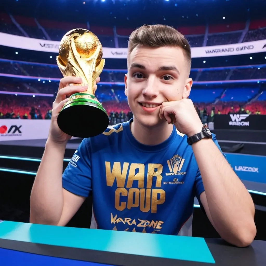 Prompt: youtuber kesto ganando la world cup de warzone