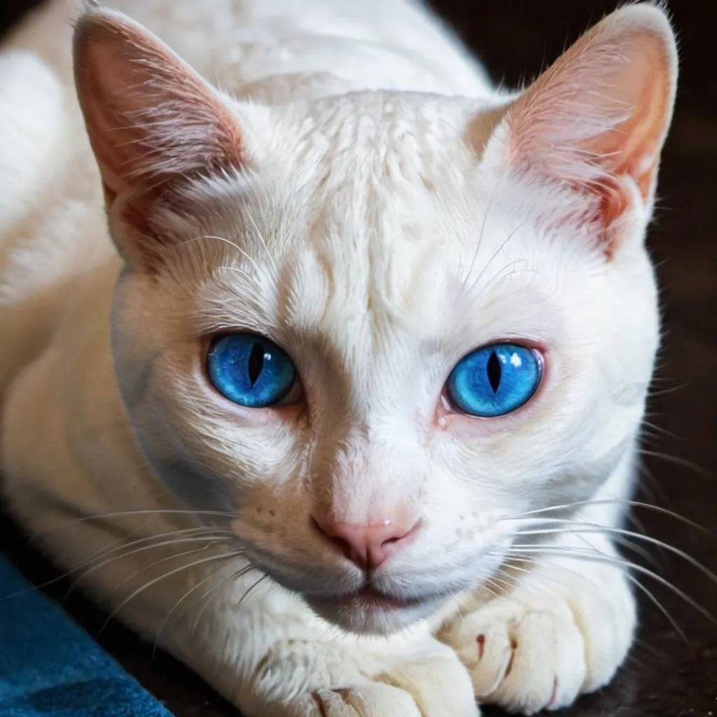 Prompt: cat with blue eyes