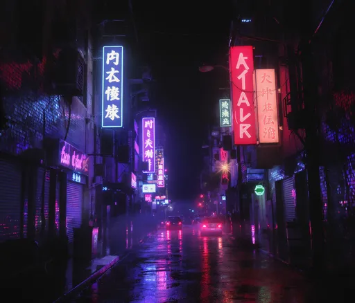 Prompt: Album art for song neon light