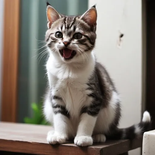 Prompt: Kucing baring