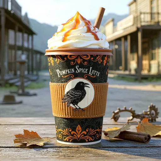 Prompt: can you make it without shadows and brighter? remove the light comming from the left on the cup, add foam cream on top with syrup and add a straw