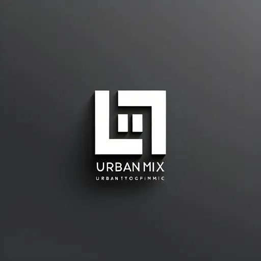 Prompt: Design a logo for a company named "UrbanMix." The logo should feature:
- A geometric icon resembling interlocking tiles or modular concrete blocks.
- Subtle abstract elements representing the letters "U" and "M."
- Clean, bold lines to convey strength and stability.
- Modern, sans-serif typography for the text "UrbanMix," positioned either beside or below the icon.
- A monochrome color scheme (black or dark gray) for versatility.
- A balanced layout with ample spacing between the icon and text.
