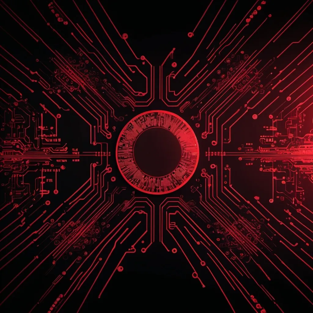 Prompt: wallpaper about programming 
black and red