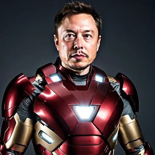 Prompt: Elon Musk as Iron Man .