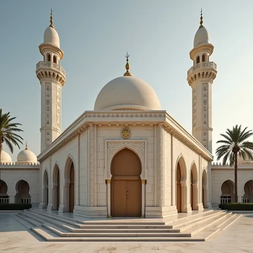 Prompt: house of wisdom sharjah with scroll monument

