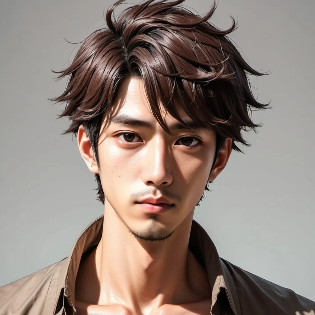 Prompt: 30 year old male. mocha skinned, short messy tightly coiled hair. average looking. in shape. manhwa art style.
