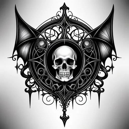 Prompt: gothic style tattoo design