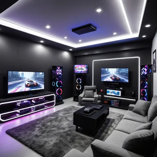 Prompt: modern gaming room
