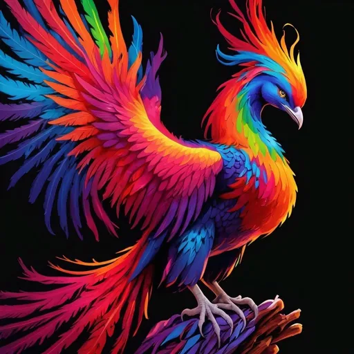 Prompt: colorful pheonix