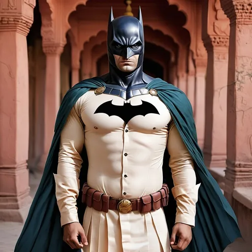 Prompt: North Indian batman wearing kurta pajama