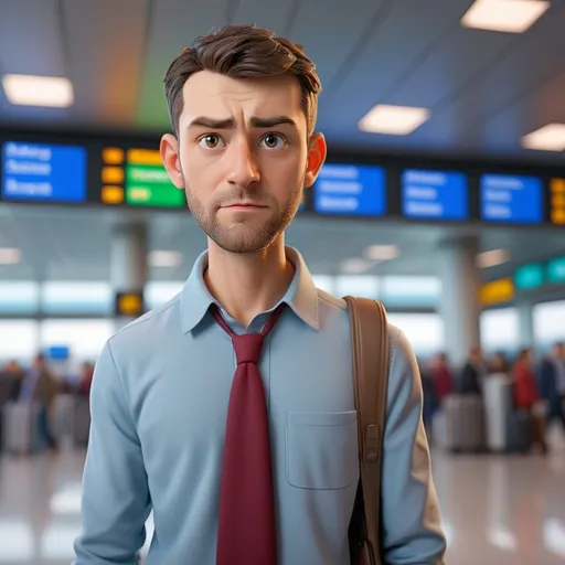 Prompt: man in airport 3d

