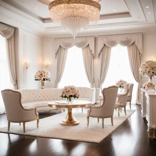 Prompt: luxury wedding planner office


