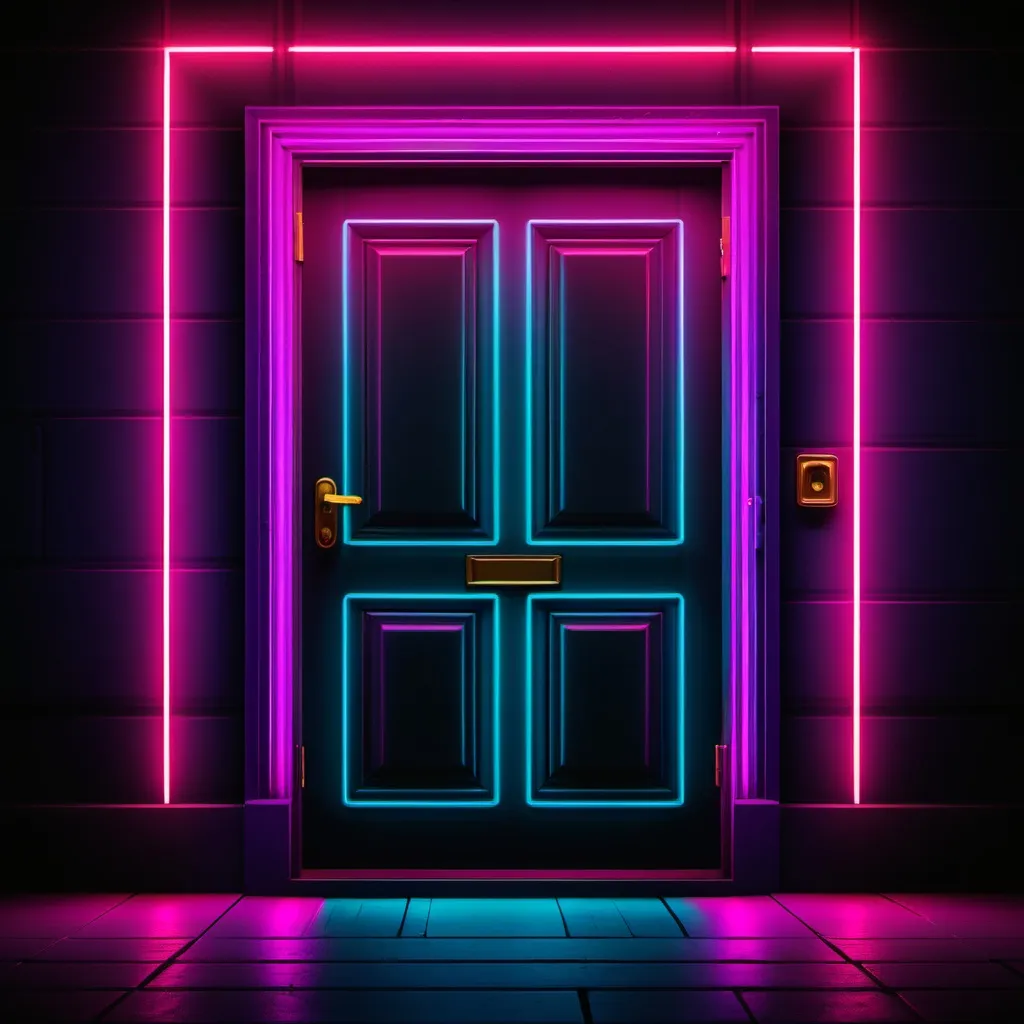 Prompt: Door neon background, high resolution