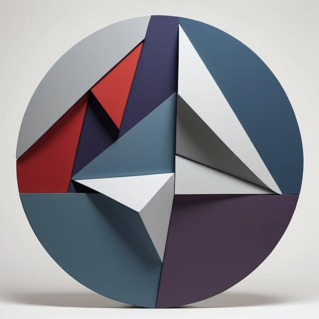 Prompt: a 3d composition of overlapping, irregular geometric shapes, such as fractured circles, triangles, and jagged lines, to symbolize feelings of defectiveness and inner conflict. The primary color palette includes muted blues, grays, and dark purples, representing depression, loneliness, and pessimism. Sharp, fragmented edges suggest the perception of flaws and a sense of brokenness.

In contrast, occasional bright, sharp shapes in reds and yellows emerge sporadically, symbolizing hidden insecurities and a facade of egotism or attention-seeking behavior. A central void or disconnected space emphasizes isolation, while distant, sharp elements around the edges represent pushing others away despite a yearning for connection. The overall arrangement feels tense, disjointed, and conflicted, capturing the push-pull of a “me against the world” mentality.