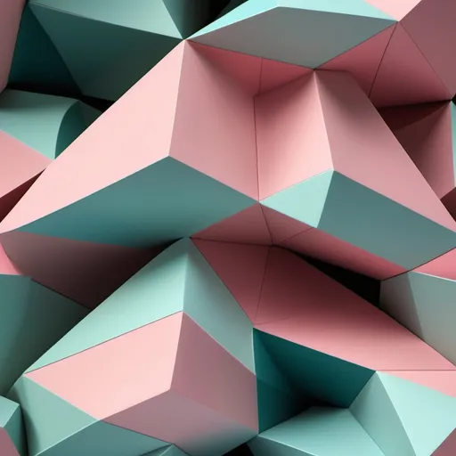 Prompt: an elegant, interconnected 3D geometric form—like a gracefully balanced polyhedron or a series of smoothly interlocking, rounded modules. The structure features harmonious, flowing curves and seamless transitions, symbolizing decision-making ease, self-nurturing, and balanced boundaries. The color scheme showcases soothing gradients of calming pinks, greens and tranquil blues, emphasizing physical well-being and self-value. The design’s symmetry and fluidity reflect the integration of responsibility, healthy relationships, and a hopeful outlook, creating a visually captivating representation of personal growth and emotional resilience.