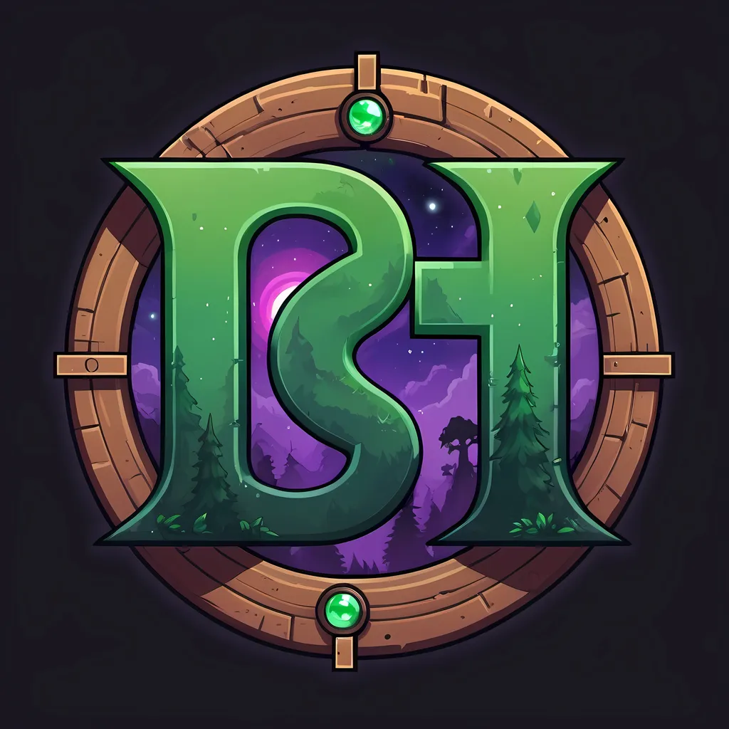 Prompt: Logo inspired by Terraria with C and N letters in the center